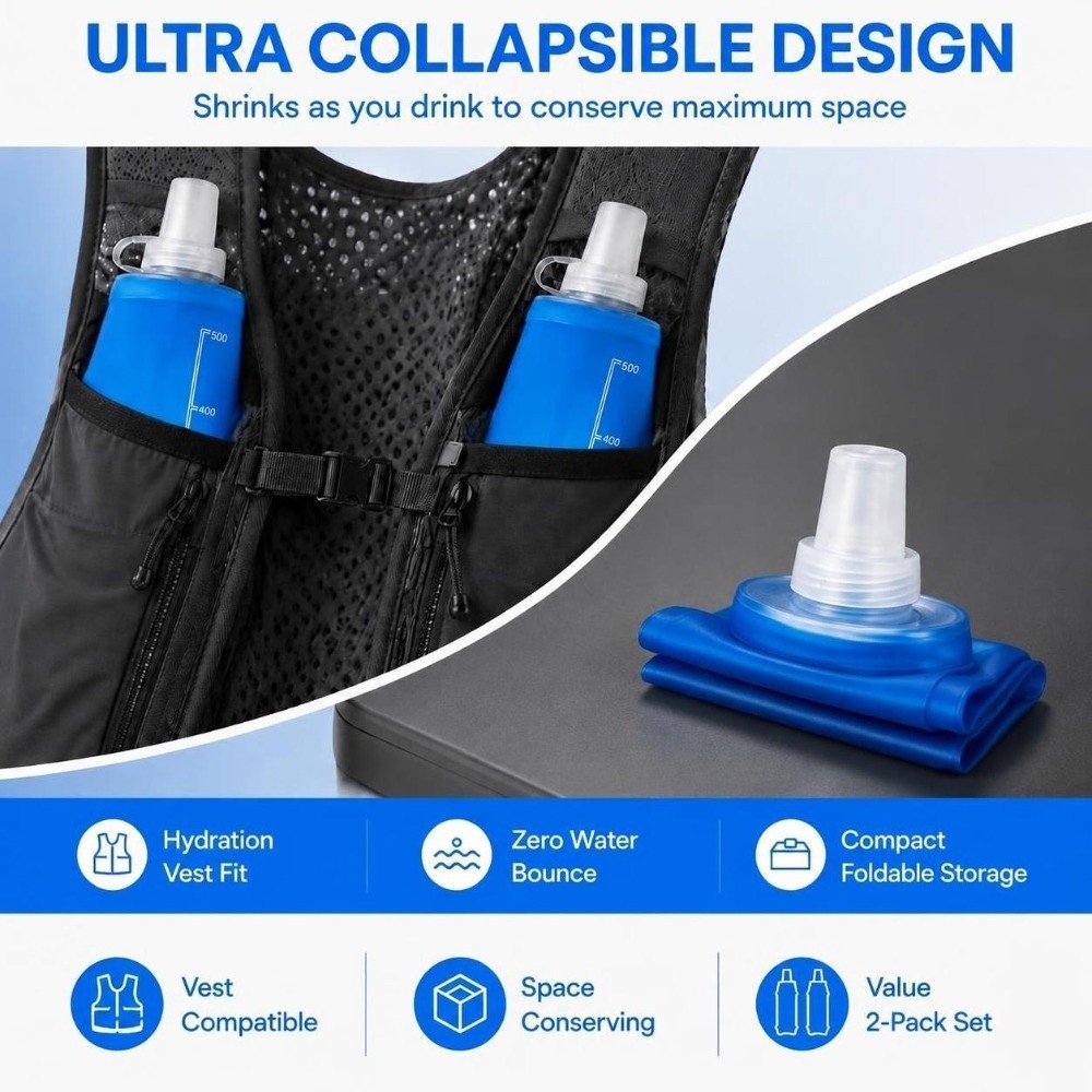 2 Pack Convenient TPU Collapsi - Water Bag Collapsible recension och pris