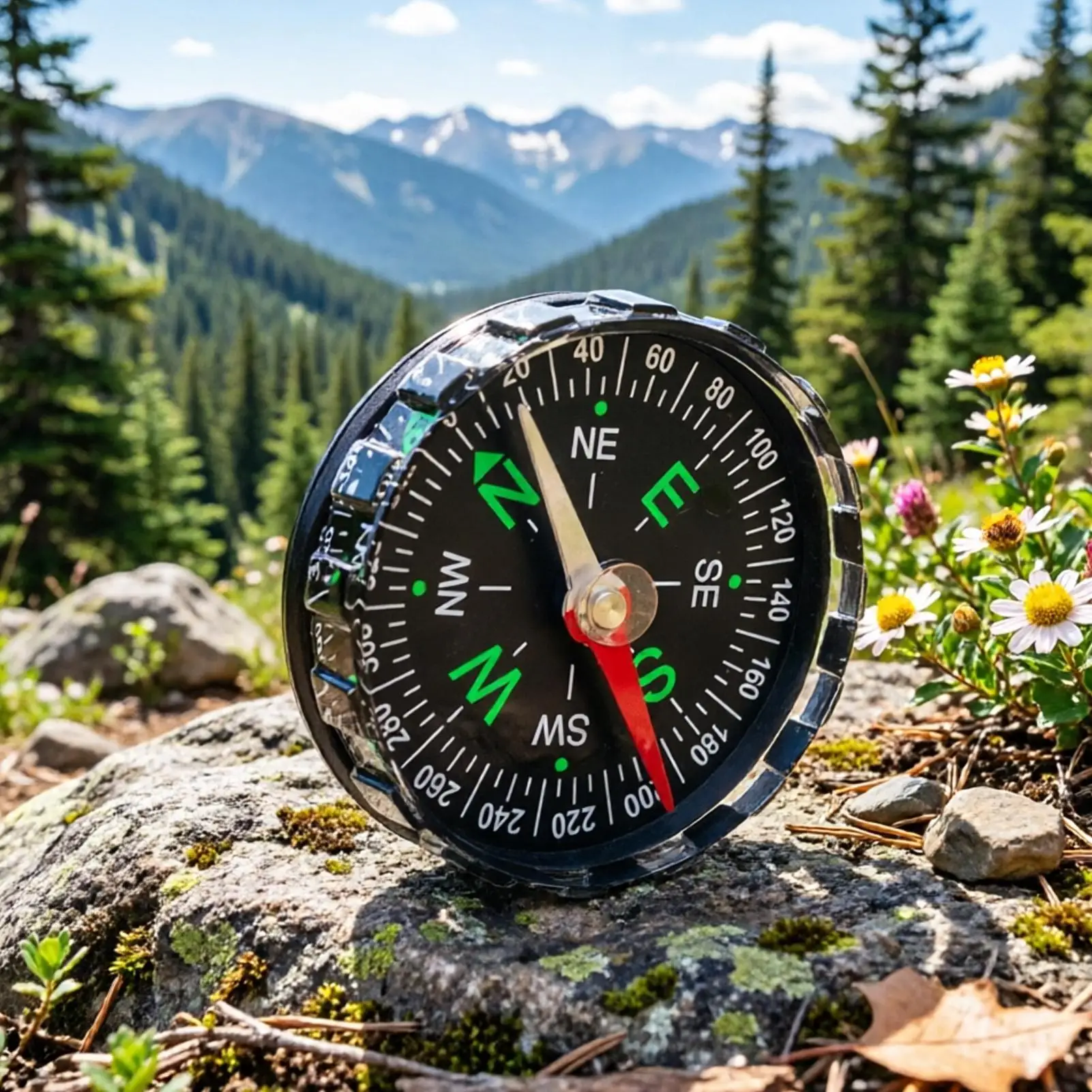 Portable Magnetic Pocket Compa - Compass Lensatic recension och pris