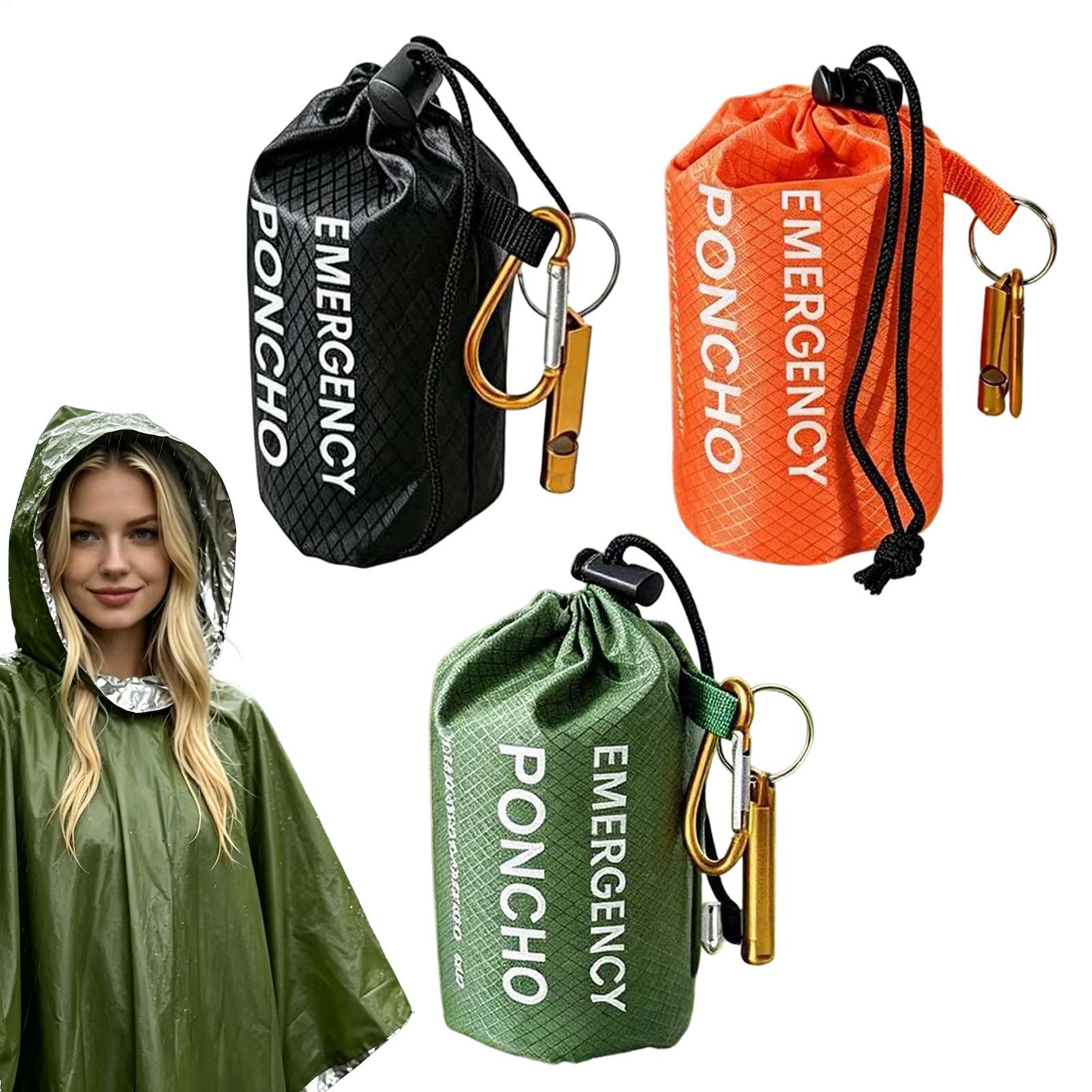 3pcs Survival Emergency Rain P - Emergency Poncho Rain recension och pris