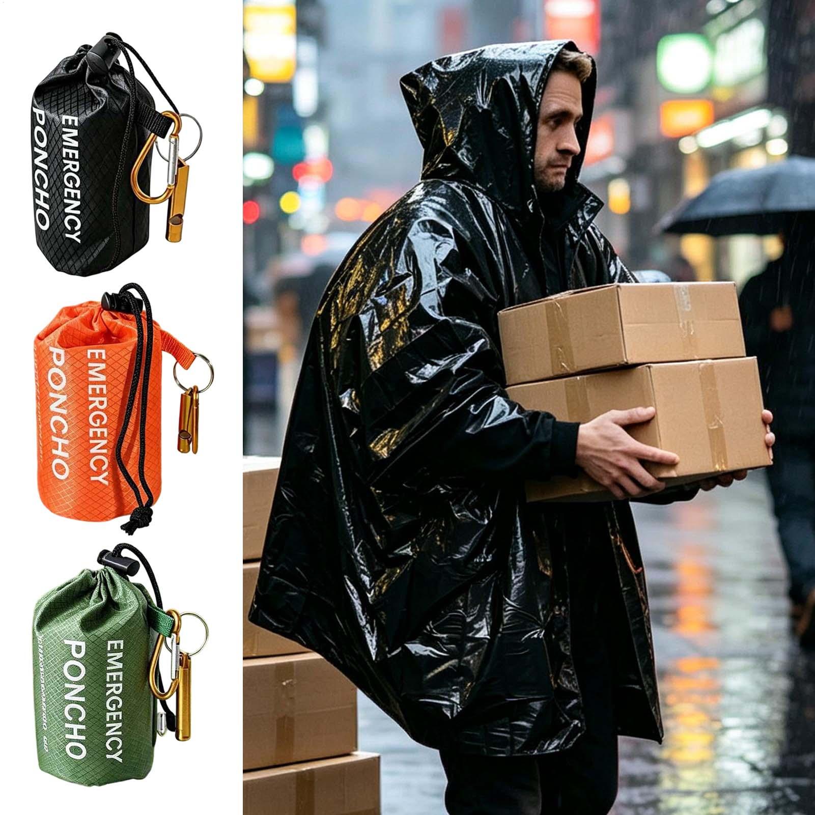 3pcs Survival Emergency Rain P - Emergency Poncho Rain recension och pris