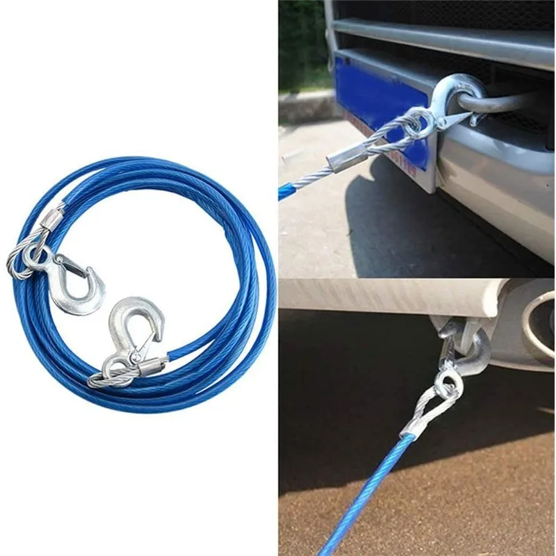 Car Towing Rope 3-7 Tons Steel - Rescue Rope Throw recension och pris